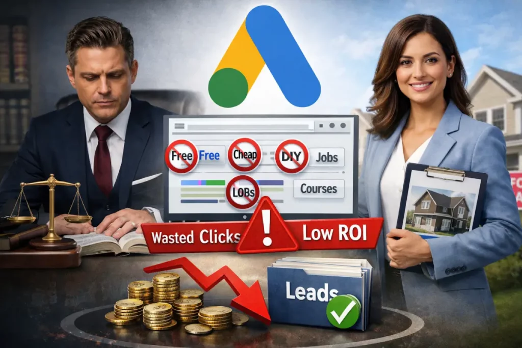 Negative Keywords Are Essential for Law Firms and Estate Agents