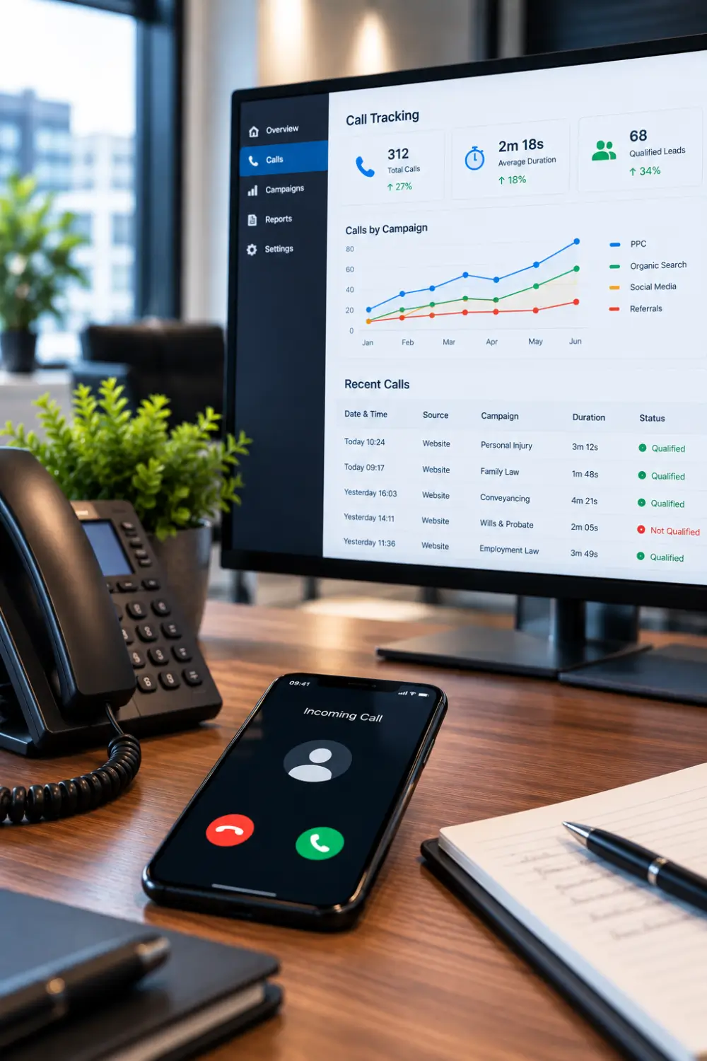 Call tracking for lawyers and estate agencies