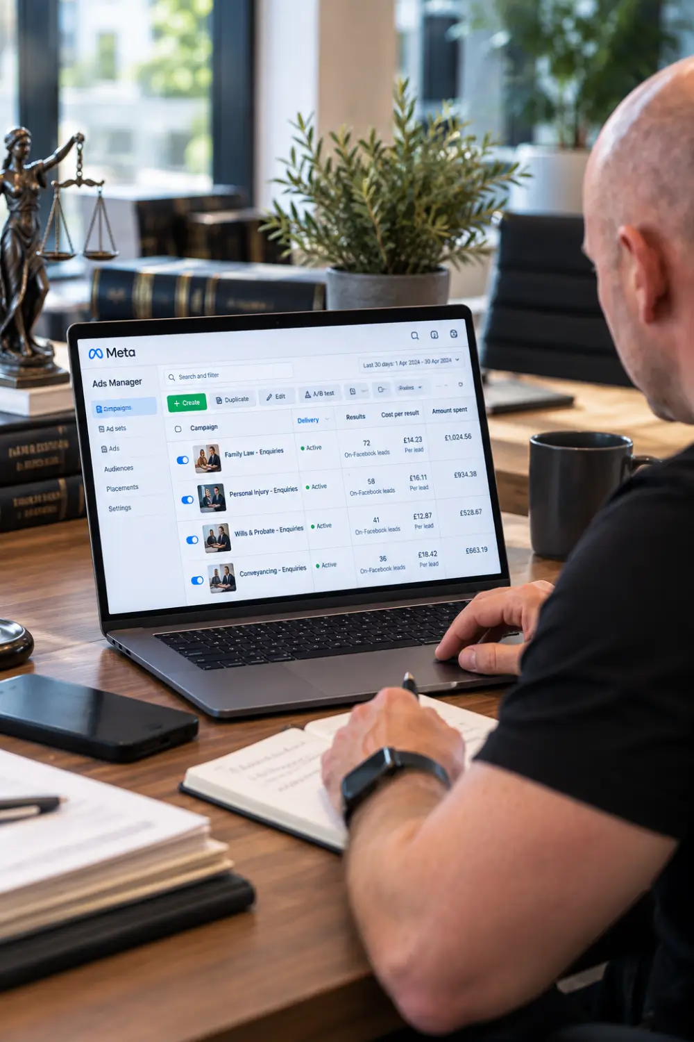 Facebook ads for law firms and estate agencies