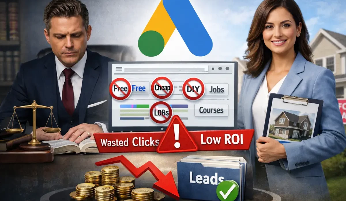 Negative Keywords Are Essential for Law Firms and Estate Agents